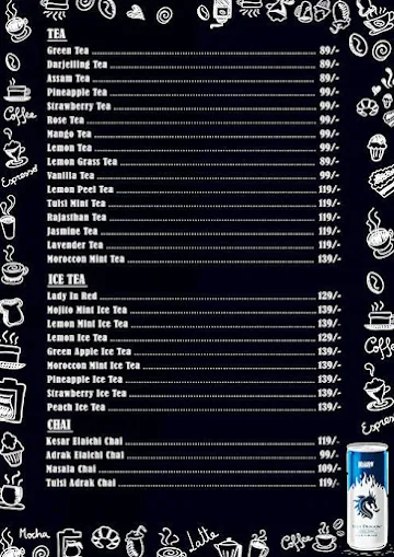 Mugs & Shots menu 