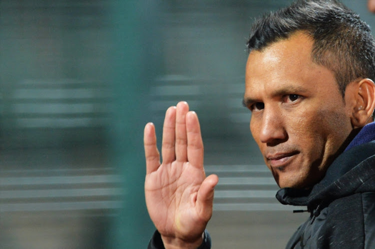 Maritzburg United coach Fadlu Davids during the Absa Premiership match between Mamelodi Sundowns and Maritzburg United at Lucas Moripe Stadium on May 17, 2017 in Pretoria, South Africa.