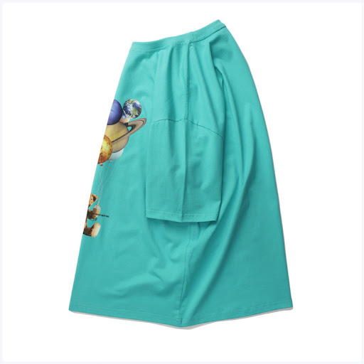 Title 7, Creative Bear Star Print Casual Short Sleeve T-...