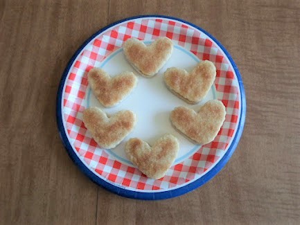 I displayed a few of the Pie Crust Cookies, on a decorative paper plate.