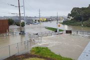 An area flooded during heavy rainfall in Auckland, New Zealand on January 27 2023. The city was hit by significant flash flooding and landslides in late January that killed four people, damaged roads and destroyed houses. File photo. 