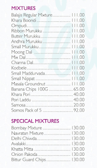 Santhanam Balaji Sweets menu 2