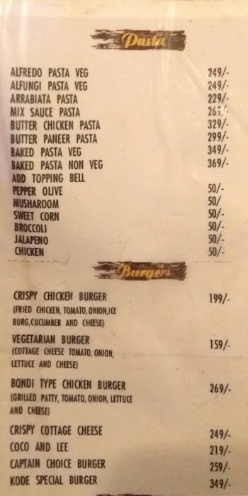 Desi Fukrey Cafe menu 