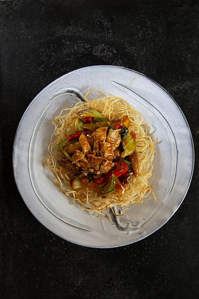 Chicken Pan Fried Noodles