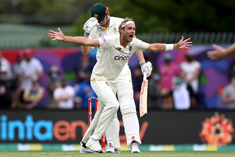 Stuart Broad of England appeals for the wicket of Cameron Green of Australia in the Fifth Test in the Ashes series against Australia at Blundstone Arena in Hobart, Australia on January 16 2022.