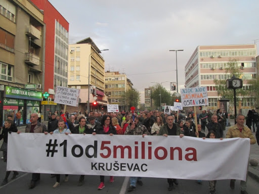 Kruševljani sa protesta poručili Vučiću da misle drugačije od njega