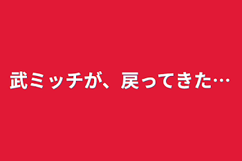 「武ミッチが、戻ってきた…」のメインビジュアル