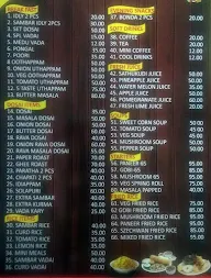 Shree Aarya Bhavan menu 1