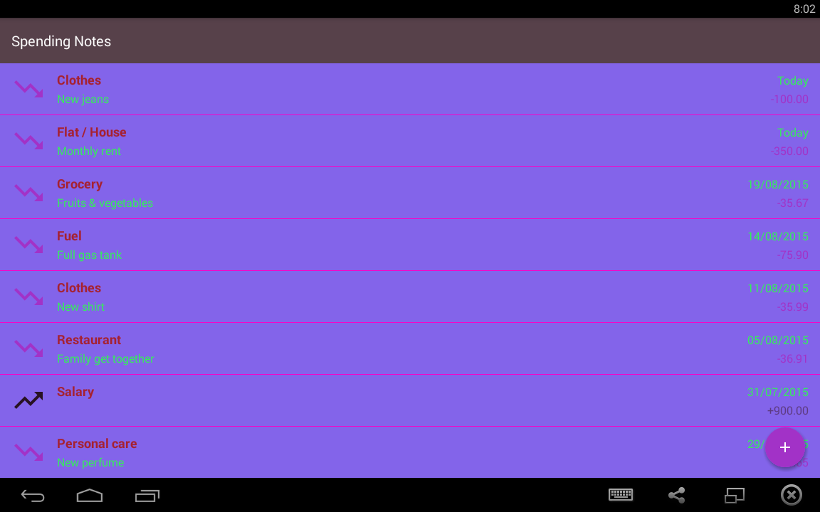 Spending Notes Screen 3