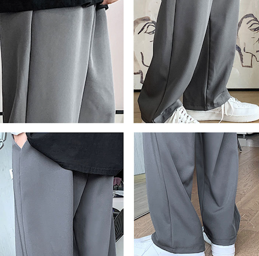Title 1, Mens Trousers Straight Fit, Drooping for Boys....