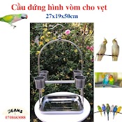 Cầu Đứng Nhập Khẩu Cho Vẹt Hình Vòm Làm Bằng Inox Dùng Cho Chim, Vẹt Như Lovebire, Sun, Xích, Ngực Hồng, Lory, ...