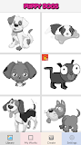 Pixel Art Puppy Dogs - Color By Number