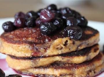 Blueberry Pancakes with Blueberry Compote