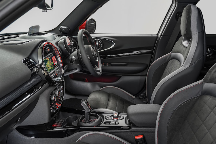 Supportive John Cooper Works seats will keep your body in check through tight corners.