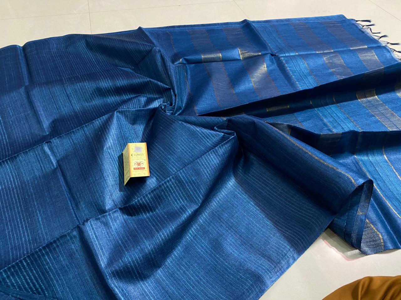 Tussar ghicha silk saree