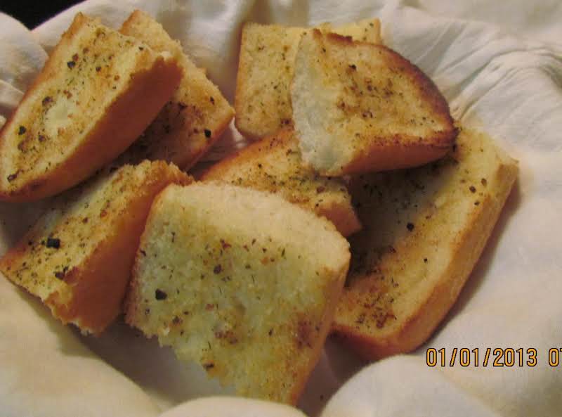 Cut Up, Put In The Bread Basket And Ready For The Table. Yummy! 1/1/13