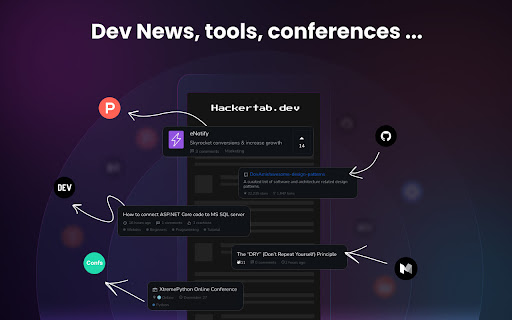 Hackertab.dev - developer news