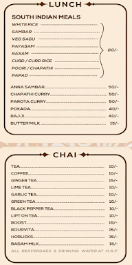 Prakash Grand menu 1