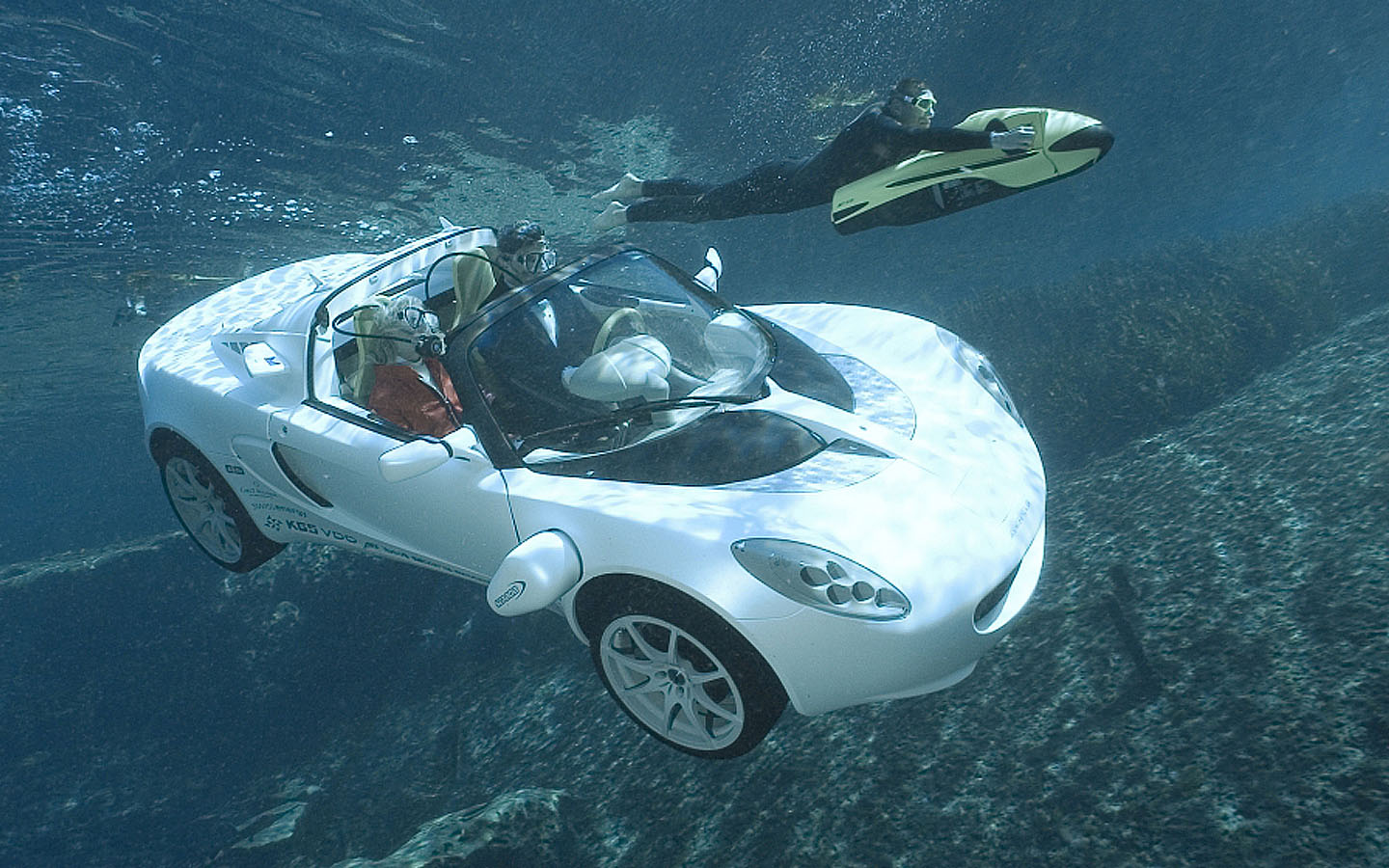 Scuba car underwater