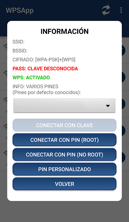   WPSApp: captura de tela 