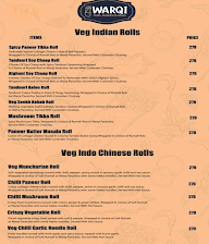 Warqi - Rolls, Kebabs & More. menu 2