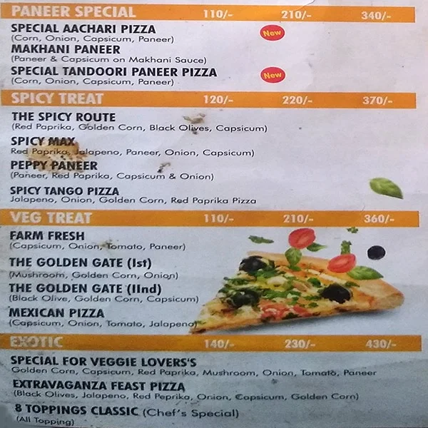 Foodpaco Pizza menu 