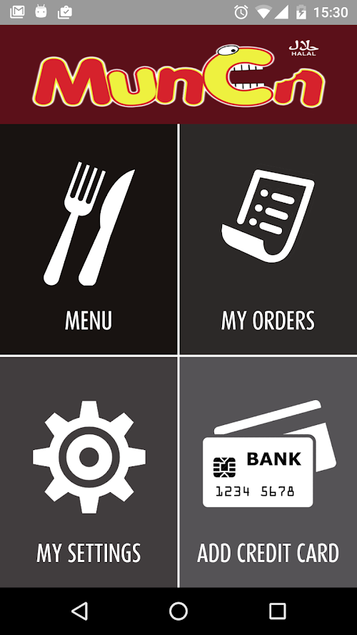 Android application Munch Takeaway Manchester screenshort