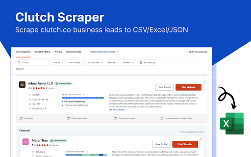 Clutch Scraper - Extract Business Database from Clutch.co