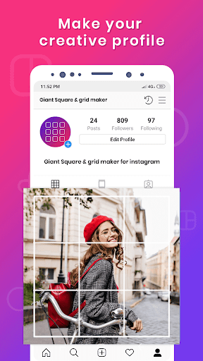Giant Square  Grid Maker for Instagram