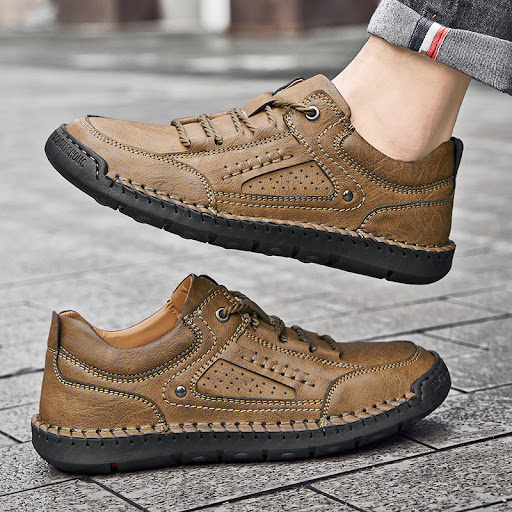 Title 37, Mens Toe Shape Leather Casual Shoes – Comforta...