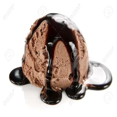Chocolate Ice Cream With Chocolate Sauce