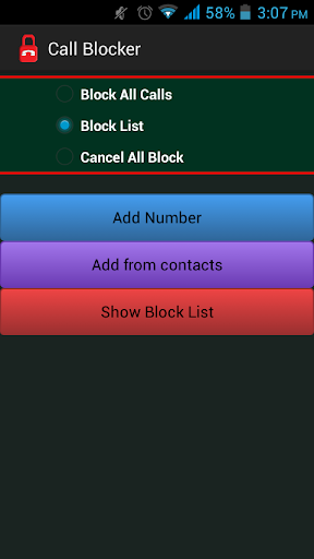 Advance Call Blocker