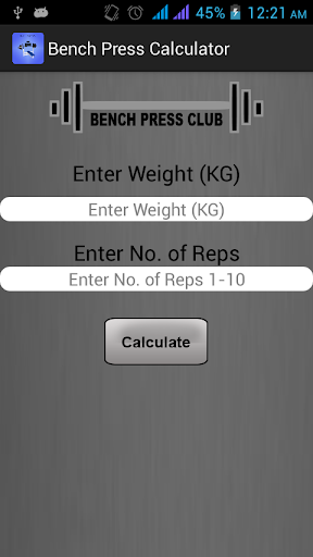 Bench Press Calculator