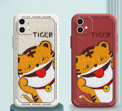 Title 4, Little Tiger Liquid Silicone Mobile Phone Case