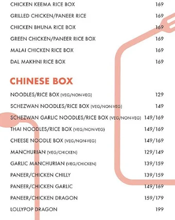 Hotbox Cafe And Meals menu 