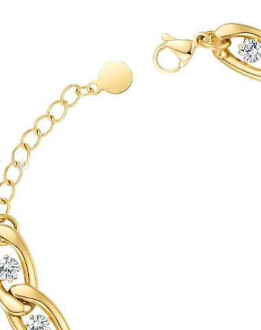 Titanium stalen armband met strass - 1