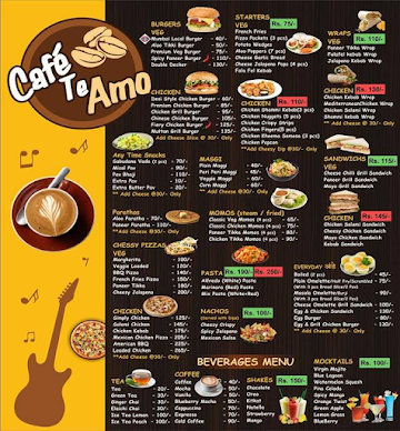 Cafe Te Amo menu 