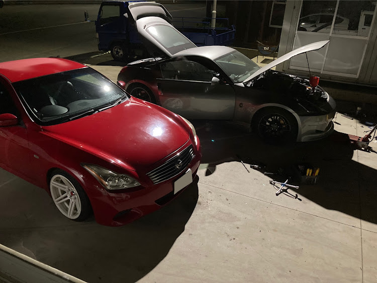 スカイラインクーペのドリフト　ドリ車　後輩Z33ツインターボに関するカスタム事例の投稿画像1枚目