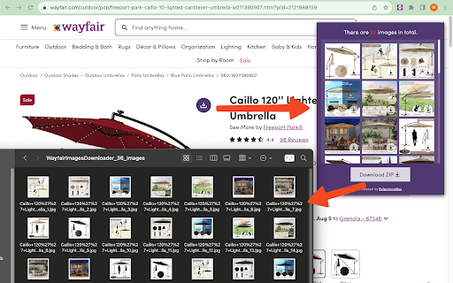 Wayfair Product Image Export Tool