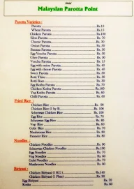 Malaysian Parotta Point menu 3