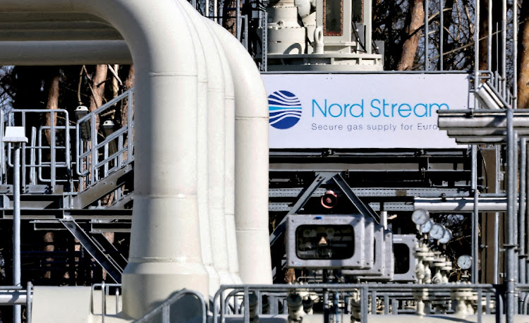 Pipes at the landfall facilities of the Nord Stream 1 gas pipeline are pictured in Lubmin, Germany on March 8 2022. File Picture: REUTERS/HANNIBAL HANSCHKE