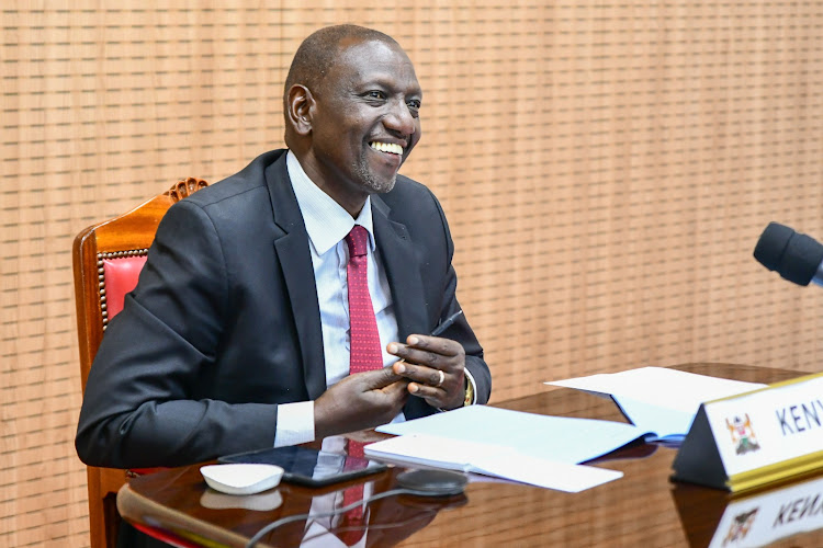 President William Ruto in his office on April 17,2023./STATE HOUSE