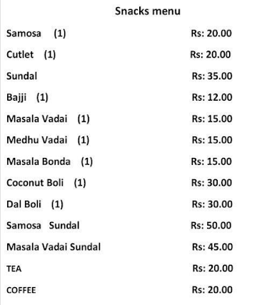 Samosa Kadai menu 