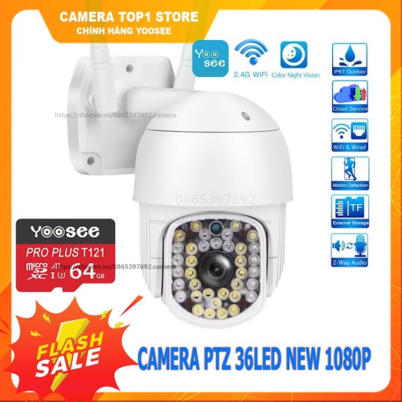 Camera Ngoài Trời Ptz 36Led Yoosee 1080P Mẫu Mới