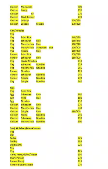 SAMRIDDHI By KD's Family Restaurant menu 