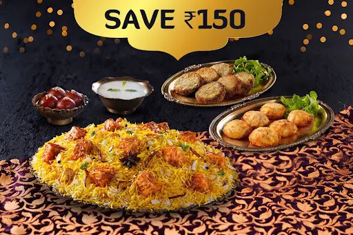 Party Combo For 5-6: Veg Biryani + Kebabs