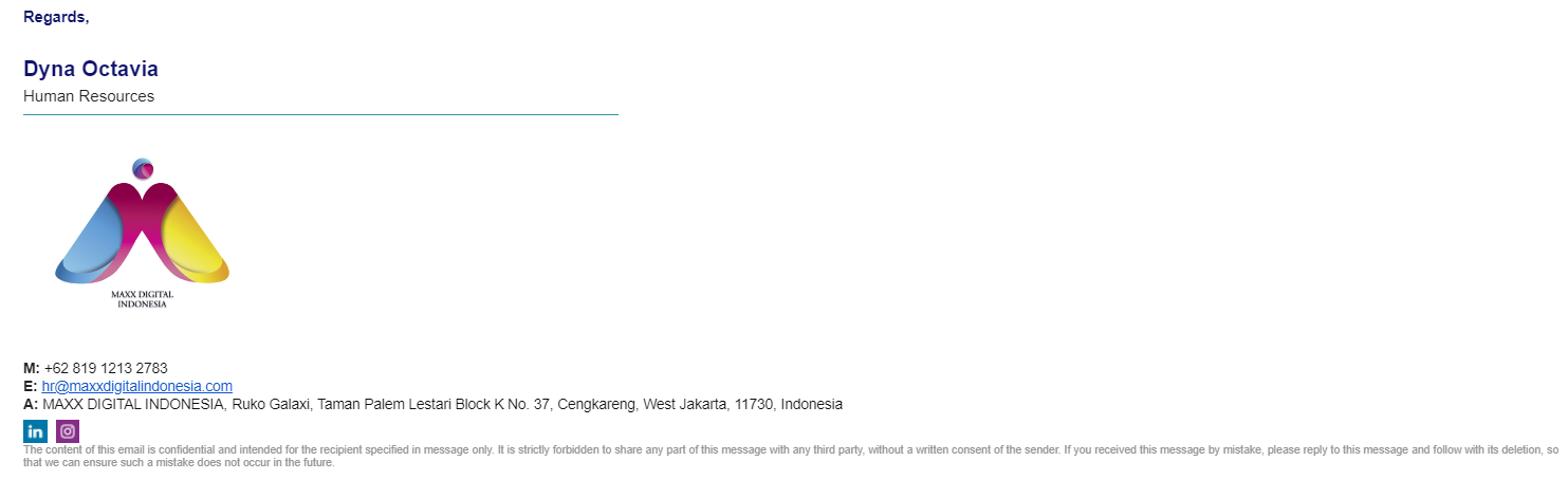 Contoh Footer Email