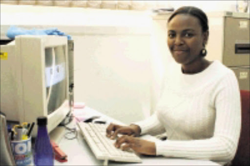 ADAPT: Nompilo Khanyile teaches computers. Pic: THULI DLAMINI. 04/10/2009. © Sowetan.