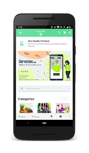 Screenshot Servotam Online Grocery
