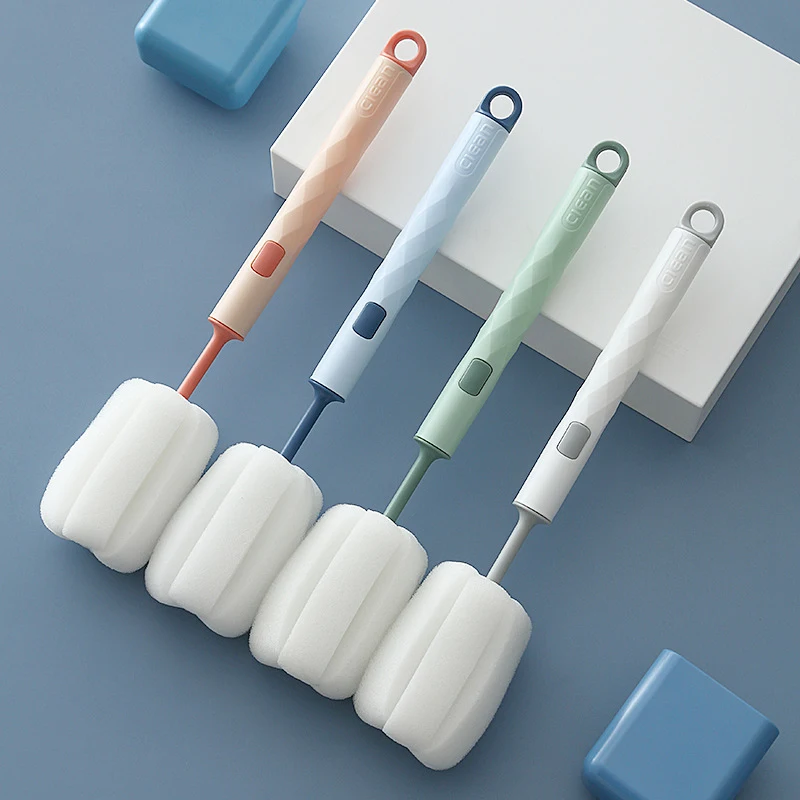Title 3, Detachable Cleaning Long Handle Sponge Cup Brus...
